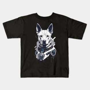 Abstract Cyber Dog Kids T-Shirt